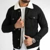 Veste Jean Super Slim Fit A Col Mouton 5005 Noir Blanc de Black Needle -Black Needle Soldes black needle 196366 BN 5005 BLACK 20220930T141026 01