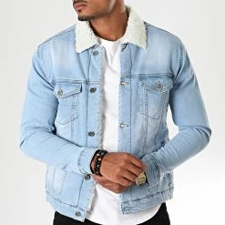 Veste Jean A Col Mouton 5000 Bleu Wash de Black Needle -Black Needle Soldes black needle 196385 BN 5000 BLEUCLAIRE 20190913T152928 02