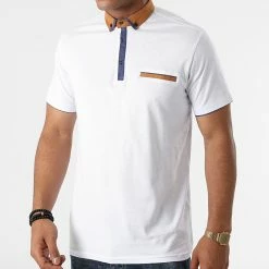 Polo Manches Courtes 5010 Blanc de Black Needle