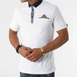 Polo Manches Courtes 5013 Blanc de Black Needle 8 Polo Manches Courtes 5013 Blanc de Black Needle -Black Needle Soldes black needle 270869 T 5013 WHITE 20210624T120433 03