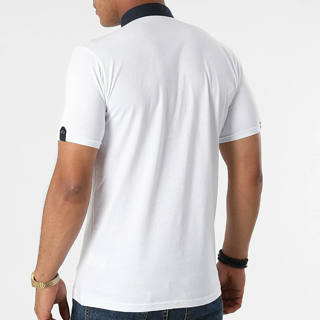 Polo Manches Courtes 5013 Blanc de Black Needle 6 Polo Manches Courtes 5013 Blanc de Black Needle – Image 4