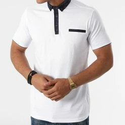 Polo Manches Courtes 5009 Blanc de Black Needle -Black Needle Soldes black needle 270877 T 5009 WHITE 20210624T120143 03