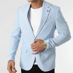 Veste Blazer 20420 Bleu Ciel Chiné de Black Needle -Black Needle Soldes black needle 275016 20420 2 20210720T163742 03