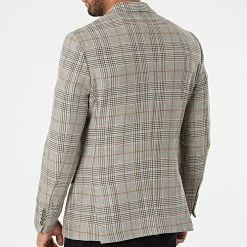 Veste Blazer A Carreaux 20448 Beige Clair Gris de Black Needle -Black Needle Soldes black needle 286122 20448 2 20210930T121713 04