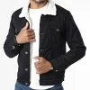 Veste Jean Col Mouton 7004 Bleu Marine de Black Needle