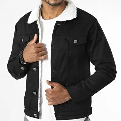 Veste Jean Col Mouton 7004 Noir de Black Needle