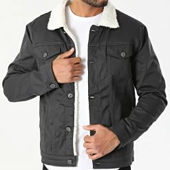 Veste Jean Col Mouton 7004 Gris Anthracite de Black Needle