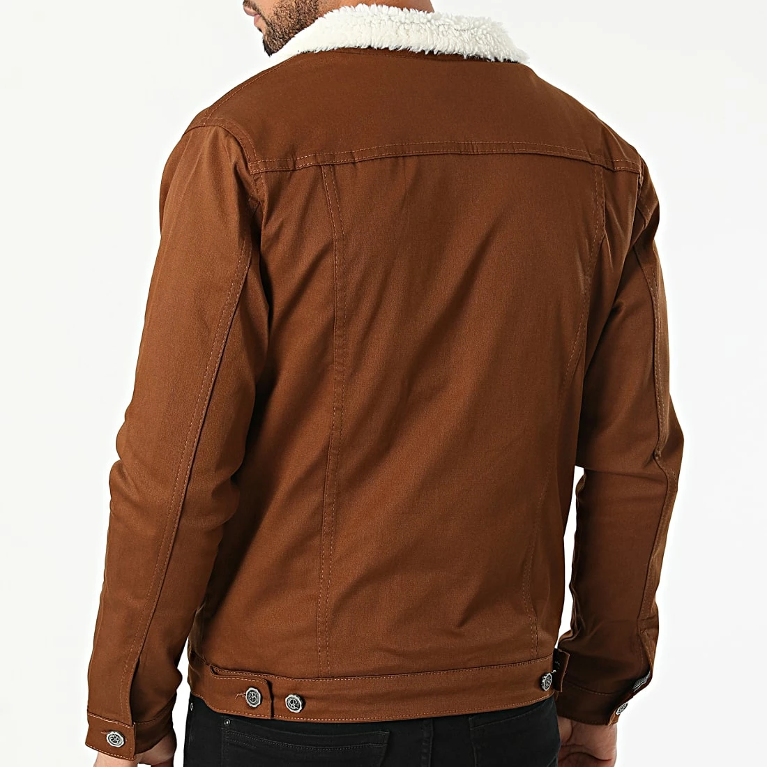 Veste Jean Col Mouton 7004 Marron de Black Needle 6 Veste Jean Col Mouton 7004 Marron de Black Needle – Image 4