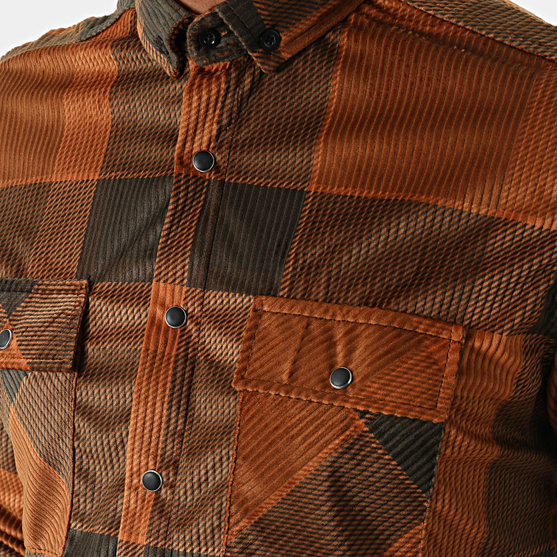 Chemise Manches Longues A Carreaux Y-3560-08 Camel Marron Foncé de Black Needle 3 Chemise Manches Longues A Carreaux Y-3560-08 Camel Marron Foncé de Black Needle – Image 2