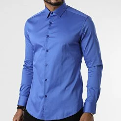 Chemise Manches Longues 4001 Bleu de Black Needle