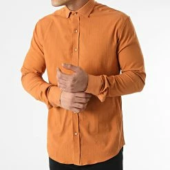 Chemise Manches Longues 3607 Orange de Black Needle -Black Needle Soldes black needle 296241 Y 3607 MUSTARD 20211223T162938 03