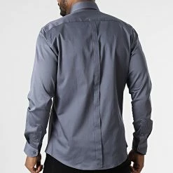 Chemise Manches Longues 4001 Gris Anthracite de Black Needle -Black Needle Soldes black needle 296245 Y 4001 ANTARACITE 20220106T161830 04