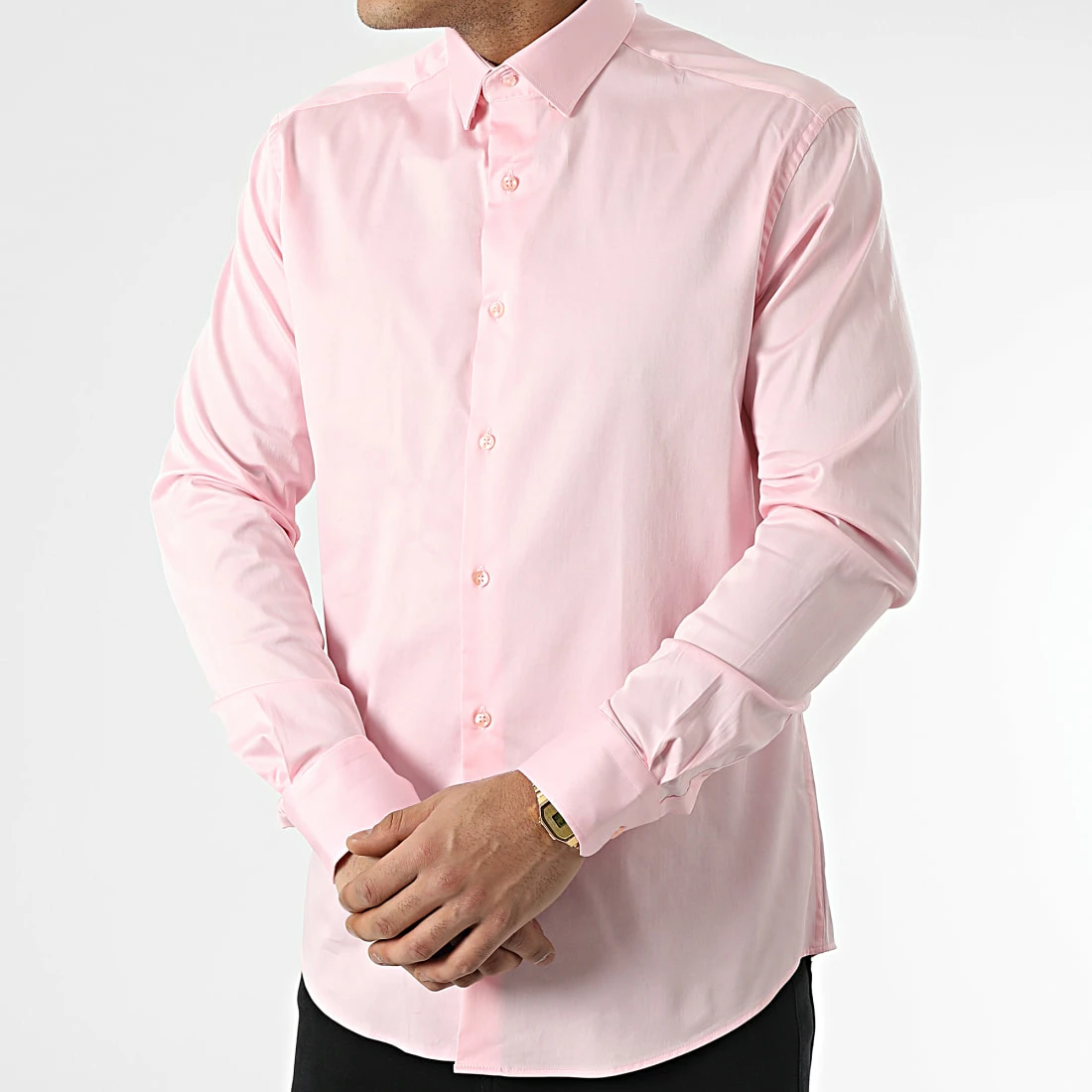 Chemise Manches Longues 4001 Rose de Black Needle 5 Chemise Manches Longues 4001 Rose de Black Needle – Image 3