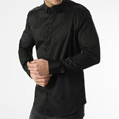 Chemise Manches Longues 4001 Noir de Black Needle -Black Needle Soldes black needle 296261 Y 4001 BLACK 20211223T162701 03