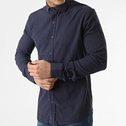 Chemise Manches Longues 3607 Bleu Marine de Black Needle -Black Needle Soldes black needle 296263 Y 3607 DARK BLUE 20211224T101722 03