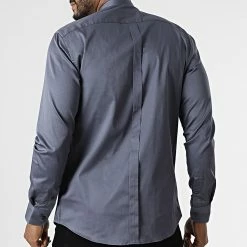 Chemise Manches Longues 4002 Gris Anthracite de Black Needle -Black Needle Soldes black needle 296266 Y 4002 ANTRHACITE 20220106T161819 04