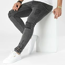 Jean Skinny DHZ-3417 Gris Anthracite de Black Needle -Black Needle Soldes black needle 300738 DHZ 3417 5 DARK GREY 20220202T152511 03
