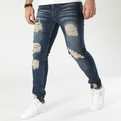 Jean Slim DH-5001 Bleu Denim de Black Needle