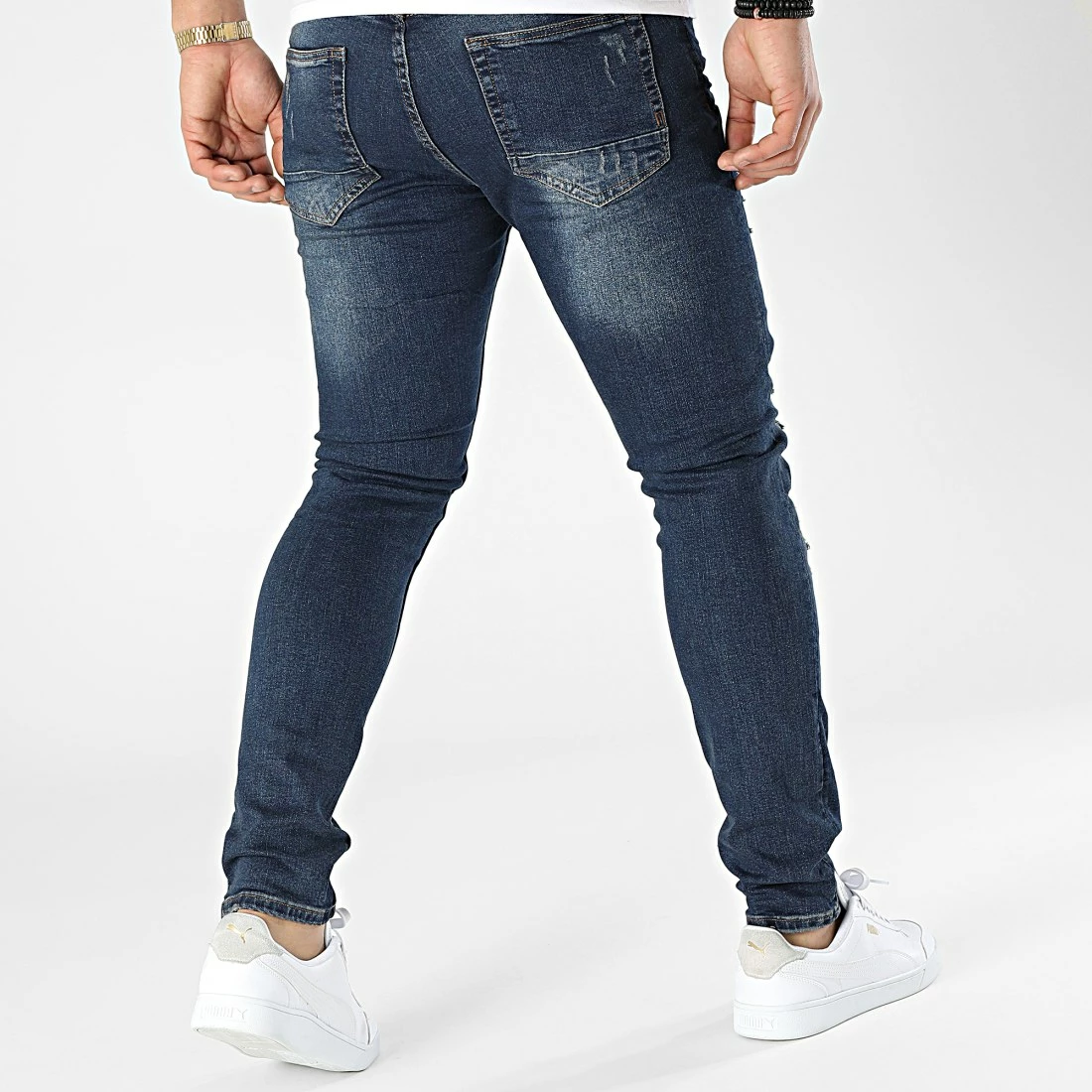 Jean Slim DH-5001 Bleu Denim de Black Needle 6 Jean Slim DH-5001 Bleu Denim de Black Needle – Image 4