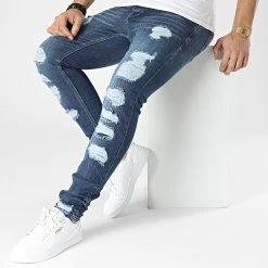 Jean Skinny DHZ-3039 Bleu Denim de Black Needle -Black Needle Soldes black needle 300781 DHZ 3039 55 DARK BLUE 20220202T152620 03
