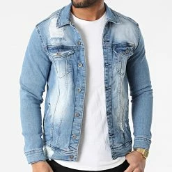 Veste Jean Capuche BN-7000 Bleu Denim de Black Needle -Black Needle Soldes black needle 300902 BN 7000 3 BLUE 20220203T160901 03