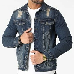 Veste Jean Capuche BN-7000 Bleu Brut de Black Needle