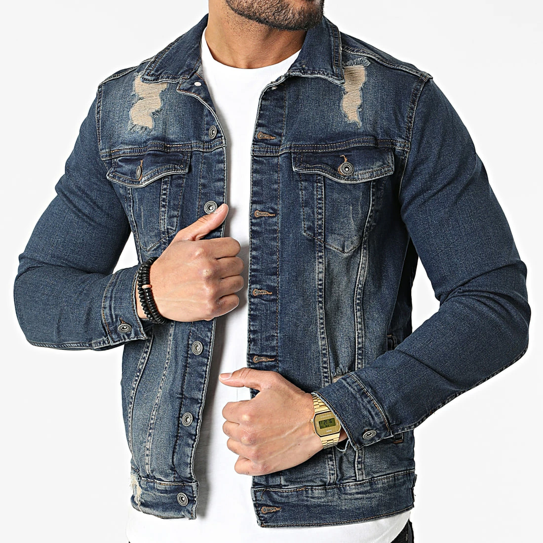 Veste Jean Capuche BN-7000 Bleu Brut de Black Needle 3 Veste Jean Capuche BN-7000 Bleu Brut de Black Needle