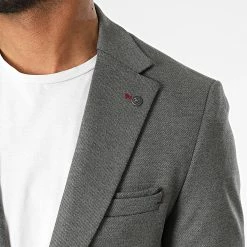 Veste Blazer 20479 Gris Anthracite Chiné de Black Needle -Black Needle Soldes black needle 300944 20479 4 20220203T161215 02