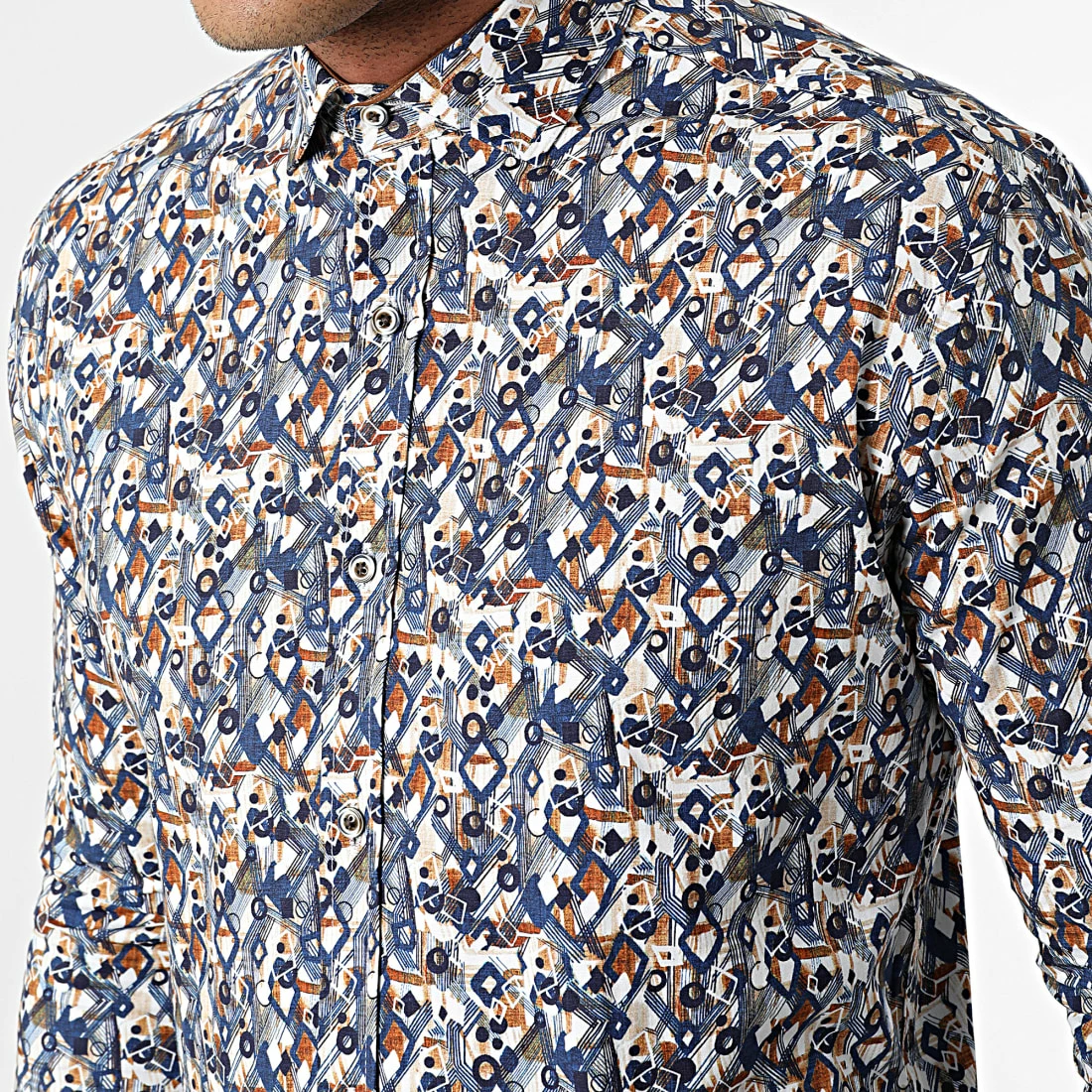 Chemise Manches Longues Y-3618 Bleu Marine de Black Needle 4 Chemise Manches Longues Y-3618 Bleu Marine de Black Needle – Image 2