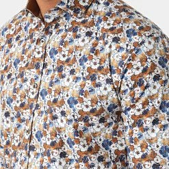 Chemise Manches Longues Y-3618 Blanc Floral de Black Needle -Black Needle Soldes black needle 318211 Y 3618 08 20220512T141517 02