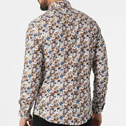 Chemise Manches Longues Y-3618 Blanc Floral de Black Needle -Black Needle Soldes black needle 318211 Y 3618 08 20220512T141520 04