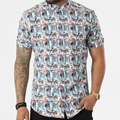 Chemise Manches Courtes Y-3619 Bleu de Black Needle -Black Needle Soldes black needle 318230 Y 3619 07 20220510T162046 03