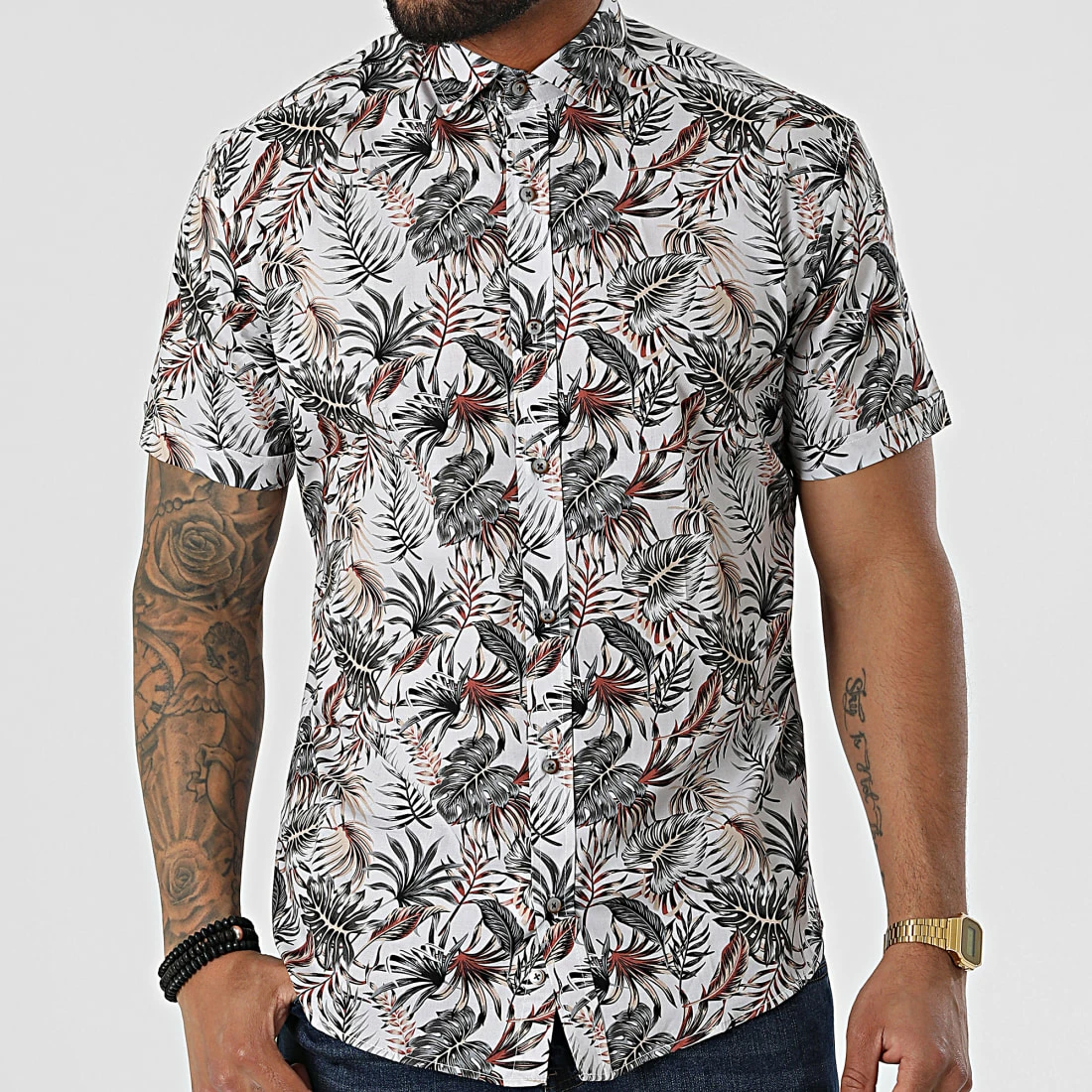 Chemise Manches Courtes Y-3619 Blanc de Black Needle 5 Chemise Manches Courtes Y-3619 Blanc de Black Needle – Image 3