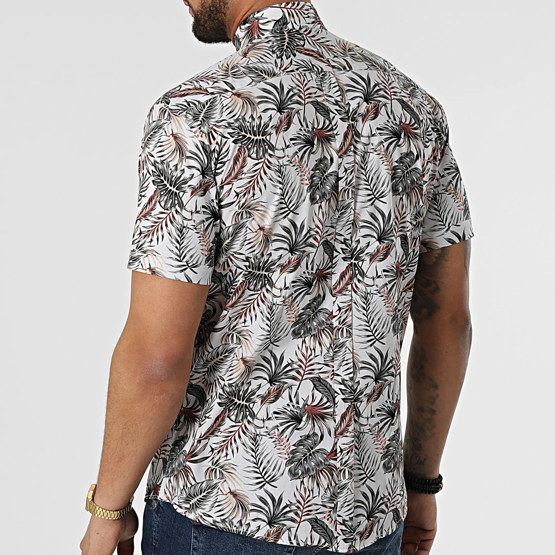 Chemise Manches Courtes Y-3619 Blanc de Black Needle 6 Chemise Manches Courtes Y-3619 Blanc de Black Needle – Image 4