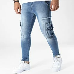 Jean Slim DHZ-3729 Bleu Denim de Black Needle