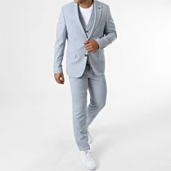 Ensemble Costume 3 Pièces 11670 Bleu Clair de Black Needle