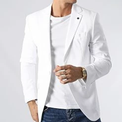 Veste Blazer 1024 Blanc de Black Needle -Black Needle Soldes black needle 329137 1024 WHITE 20220722T152705 03