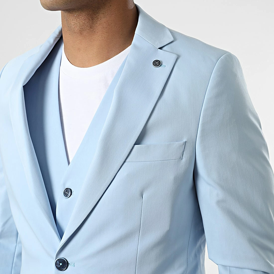 Ensemble Costume 3 Pièces 11672 Bleu Clair de Black Needle 5 Ensemble Costume 3 Pièces 11672 Bleu Clair de Black Needle – Image 3