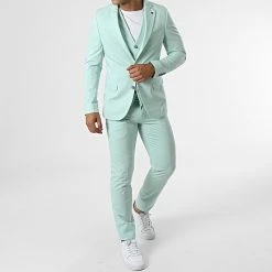 Ensemble Costume 3 Pièces 11672 Vert Clair de Black Needle