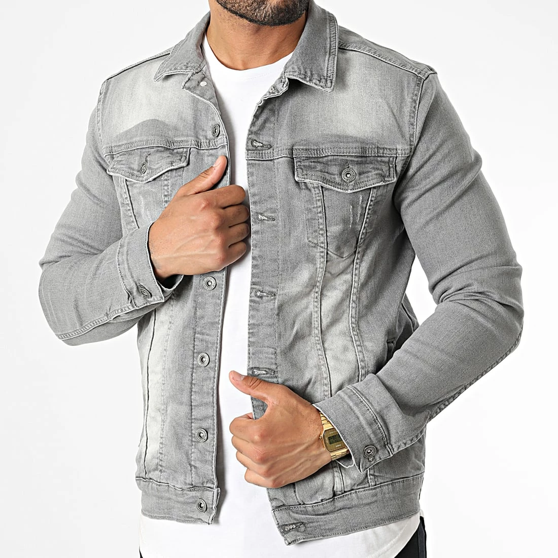 Veste Jean BN-7000-6 Gris de Black Needle 3 Veste Jean BN-7000-6 Gris de Black Needle