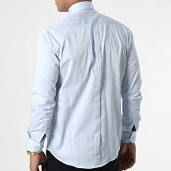 Chemise Manches Longues Y3642 Bleu Ciel de Black Needle -Black Needle Soldes black needle 336582 Y3642 BLUE 20220920T152416 04