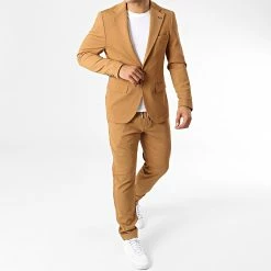 Ensemble Veste Blazer Et Pantalon Chino X-20519 Camel de Black Needle