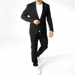 Ensemble Veste Blazer Et Pantalon Chino X-20519 Noir de Black Needle