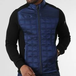 Veste Zippée BLC22K10 Noir Bleu Marine de Black Needle -Black Needle Soldes black needle 343293 BLC22K10 BLEU MARINE 20221013T155346 03