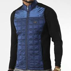 Veste Zippée Sans Manches BLC22K15 Noir Bleu Marine de Black Needle