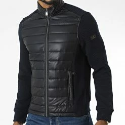 Veste Zippée BLC22K06 Bleu Marine Noir de Black Needle