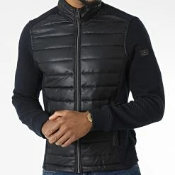Veste Zippée BLC22K06 Bleu Marine Noir de Black Needle -Black Needle Soldes black needle 343330 BLC22K06 BLEU MARINE 20221014T151125 03