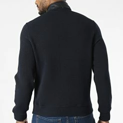 Veste Zippée BLC22K06 Bleu Marine Noir de Black Needle -Black Needle Soldes black needle 343330 BLC22K06 BLEU MARINE 20221014T151126 04