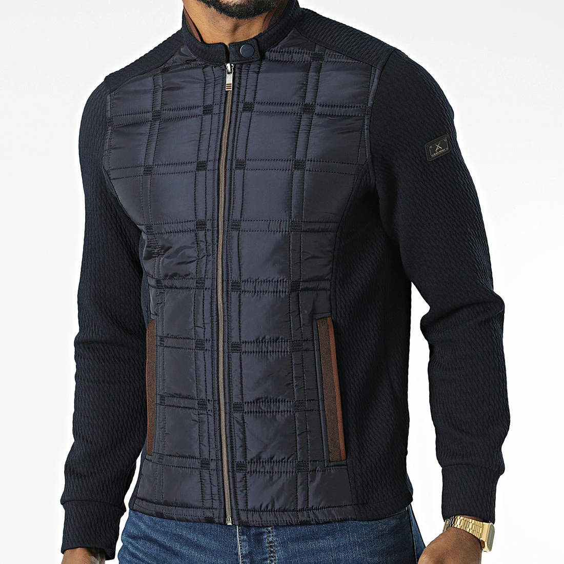 Veste Zippée BLC22K09 Bleu Marine de Black Needle 3 Veste Zippée BLC22K09 Bleu Marine de Black Needle
