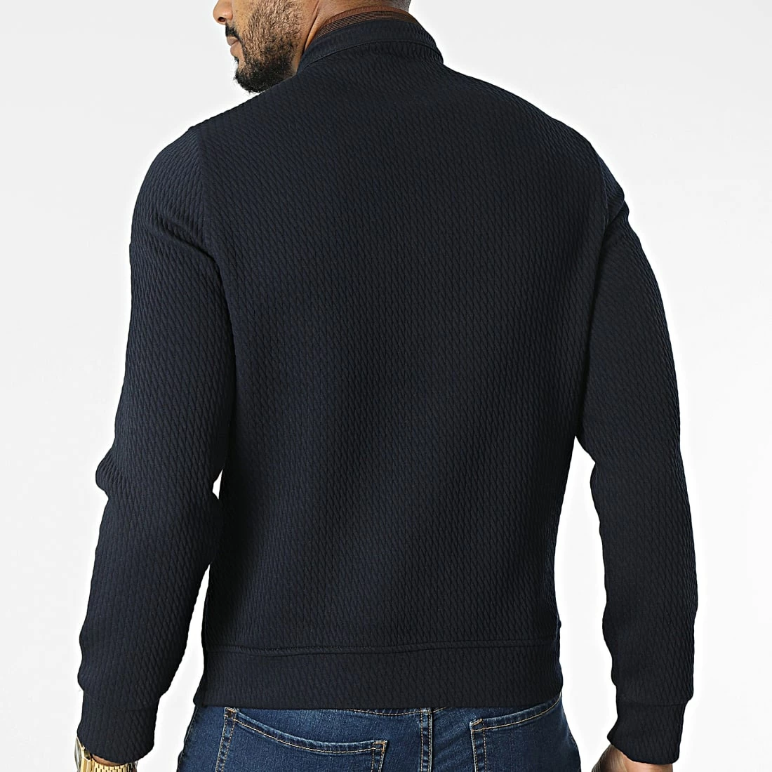 Veste Zippée BLC22K09 Bleu Marine de Black Needle 6 Veste Zippée BLC22K09 Bleu Marine de Black Needle – Image 4